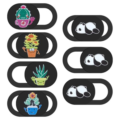 7 Pcs Laptop Camera Cover Slide, Webcam Cover Slide, Ultra-Thin Camera Privacy Covers Web Cam Privacy Blocker Panda Laptop Covers for Desktops Computers Smartphones Tablets Notebooks