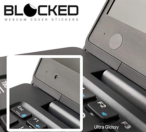 BLOCKED Stackable Webcam/Camera Vinyl Covers | 57 Low-Tack Reusable Webcam Sticker | 3-Sizes | Black 57-Pack (Ultra Glossy) - color: Black 57-pack | Ultra Glossy