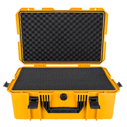 Eylar 21.6" Intact Series Carry-On Hard Camera Case, Lightweight and Durable Stacker Design with Foam (Yellow) - color: Yellow