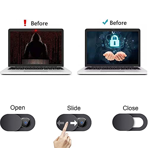 50Pcs Computer Camera Cover Slider, Webcam Cover Blocker Slider Slim 0.027 inch for MacBook Pro/iMac/Laptop/PC/iPad Pro (Black)