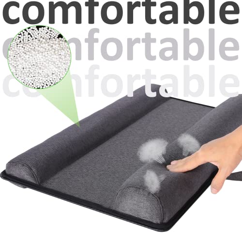 Extra Large Lap Laptop Desk- Home Office Portable LapDesk with Mouse Pad & Wrist Rest for Notebook/MacBook/Tablet, Sofa Bed Working, Writing, Drawing (White Marble, Fit Up to 17-inch Laptops) - color: White Marble