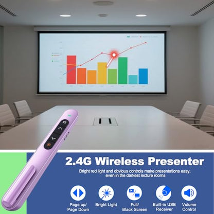 QUI Presenter Clicker Bundle | BK600 Slim-Shaped USB A Purple & BQ100 Remote-Shaped USB A Blue