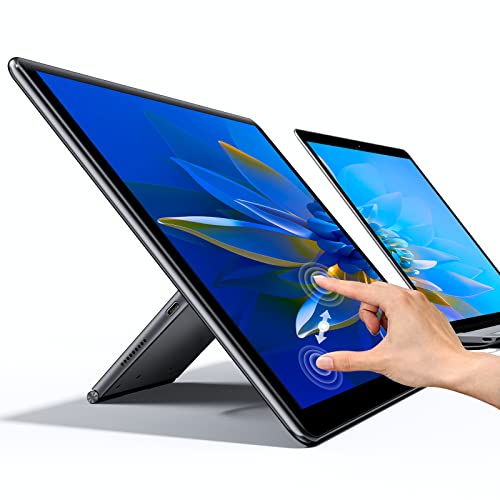 UPERFECT Portable Monitor Freestanding Touchscreen, 15.6'' FHD IPS Screen | Adjust Kickstand, 2000:1 Contrast Ratio, 100% sRGB, HDMI/USB 3.0/Type C, Travel Screen for Laptop, Computer, Game Consoles