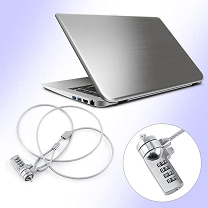 Laptop Locking Cable, Digit Password Lock, 110cm 4 Digit Password Combination Security Lock Cable Laptop Theft Deterrent Security Locks Computer Lock for Notebook PC
