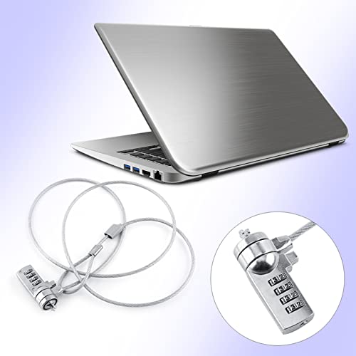 Joyzan Laptop Lock, Computer Combination Security Locking Cable steel Tablet Anti Theft Hardware Protection 4 Digit Password PC Monitor Projectors Docks Mobile Devices Notebook Phone Displays 43.3inch