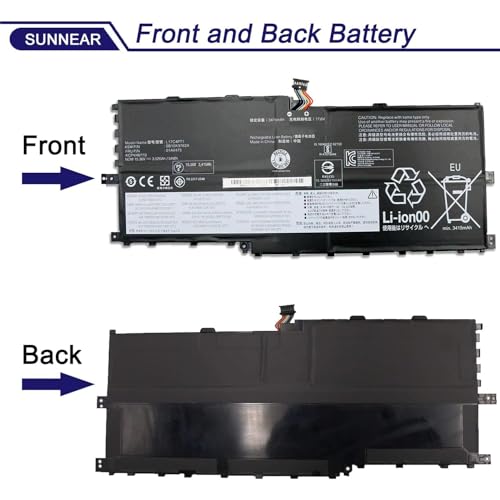 L17C4P71 01AV475 SB10K97624 Laptop Battery Replacement for Lenovo ThinkPad X1 Yoga 3rd Gen Series 3520mAh L17M4P71 - size: 12.28*5.59*1.34 inches L17C4P71