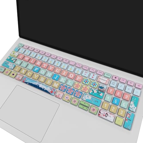 Keyboard Cover for Dell Inspiron 15 3000 5000 7000 3510 3511 3515 3525 3530 3535 5510 5515 5518 7510 15.6", Inspiron 16 7610, Vostro 15 3510 5510 5515, Latitude 3520, Sakura - color: Sakura