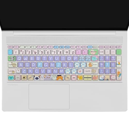 Silicone Keyboard Cover for 15.6" HP ProBook 450/455/650 G8 G9 G10, HP Zbook Power G8 G9,Cute Cat - color: Cute Cat