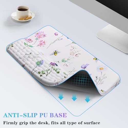 Computer Keyboard Stand with Wrist Rest, Ergonomic Tilted Keyboard Holder - Keyboard Riser with Wrist Pad - Keyboard Tray Support for Office Home - Scattered Flowers - color: Keyboard Stand-scattered Flowers