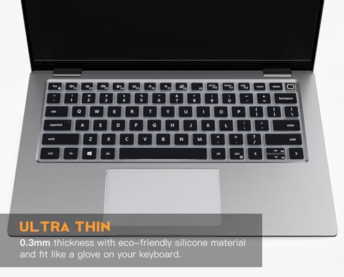 Keyboard Cover Skin for Dell Latitude 3440 3450 5420 5430 5431 5440 5450 14, Latitude 7440 7450 7430 7420 7410 9420 9430 14, Latitude 16" 7650 7640, Latitude 9510 9520 7520 2025-2022 Laptop,Black - color: Black