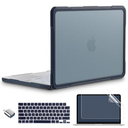Batianda Ultimate Rugged Case for MacBook Neo 13 Inch 2026, Indigo | Fits Model A3404, Shock-Absorbing TPU Bumper, Carbon Fiber Side Texture, Matte Rugged Shockproof Hybrid Protective Shell - color: Indigo