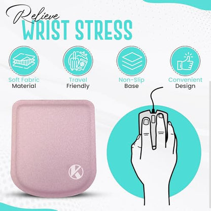Ultra-Thin Laptop Wrist Rest Pads (Pastel Pink) - color: Pastel Pink