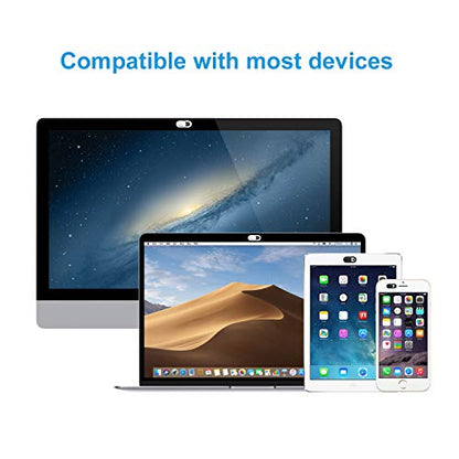 MOSISO Webcam Cover Slide, 0.027 inch Sliding Blocker Laptop Camera Cover | Lens Blocker Shell Sticker Compatible with MacBook Air/Pro/Tablet/Notebook Ultra Thin Privacy Security Protector(2 Pack)