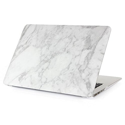UESWILL Marble Pattern Smooth Hard Shell Case Cover Compatible with MacBook Air 11 inch (A1465/ A1370) + Microfibre Cleaning Cloth, (White) - color: Pattern-marble White, size: MacBook Air 11"