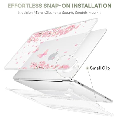 May Chen Compatible with MacBook Neo 13 inch Case 2026 Model A3404, Plastic Hard Shell,Keyboard Cover,Screen Protector,Dust Plug, for MacBook Neo 13" with A18 Pro Chip, Cherry Blossom - color: Cherry blossom