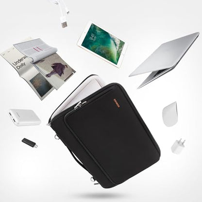 DOMISO 17 inch Laptop Sleeve Protective Case Cover Compatible with 17-17.3 inch HP Dell ASUS Lenovo Chromebook,Waterproof Computer Cases Bag with Shoulder Strap,Black - color: Black, size: 17-17.3 inch