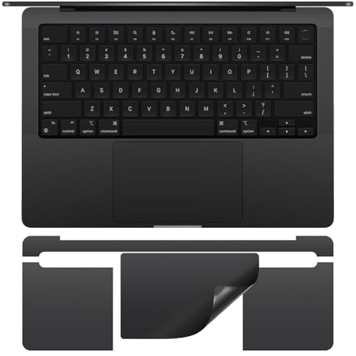 CaseBuy Palm Rest Protector Vinyl Skin Stickers(3 in 1) for 2026-2023 MacBook Pro 14 inch M5 M4 M3 Pro/Max A3426 A3427 A3434 A2918 A2992 A3401 A3112 with Touch-ID Scratch-Resistant Cover -Space Black - color: Space Black(3 in 1), size: MacBook Pro 14" (20