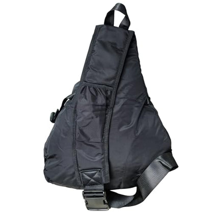 Large Sling Bag Laptop Backpack Cross Body Messenger Bag Shoulder Travel Rucksack (D- Black) - color: D- Black