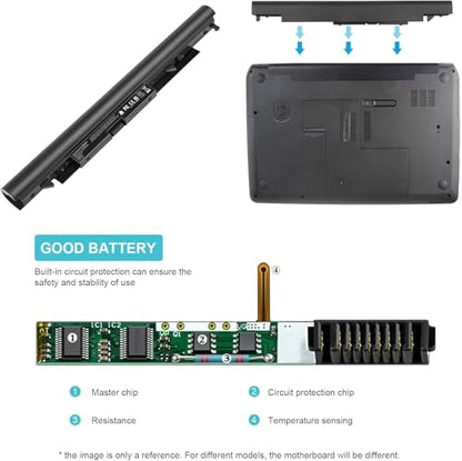 TREE.NB JC04 919700-850 Laptop Battery for HP Spare 919681-221 JC03 Replacement Hp Battery 15-BS289wm 15-BS015DX 15-BS113DX 15-BS115DX 15-BS060WM 15-BS070WM-High Performance [2200mAh/14.8v] - size: 10.83x1.57x0.98inch JC04