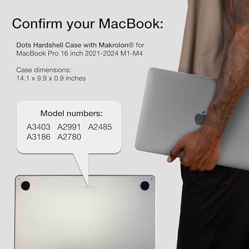 Incase Dots Hardshell with Makrolon® - MacBook Pro 16 inch Case - M5 2026, 2025, 2024, 2023-2021, M4, M3, M2, M1 - MacBook Case, Laptop Cover, Protective Hard Shell, Scratch Resistant - Clear - color: Clear