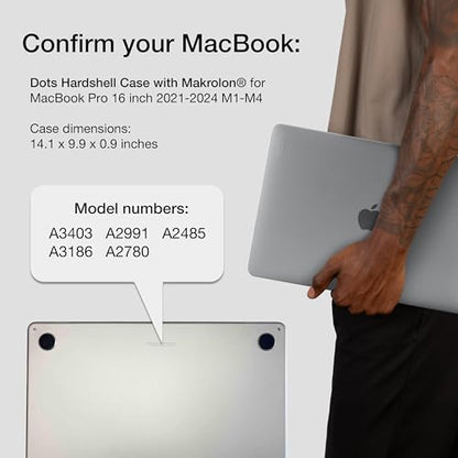 Incase Dots Hardshell with Makrolon® - MacBook Pro 16 inch Case - M5 2026, 2025, 2024, 2023-2021, M4, M3, M2, M1 - MacBook Case, Laptop Cover, Protective Hard Shell, Scratch Resistant - Clear - color: Clear