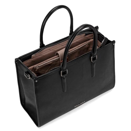 Montana West Laptop Tote Bag for Women 15.6 Inch Computer Bags Business Office Work Briefcase With Adjustable Shoulder Strap - color: A Black