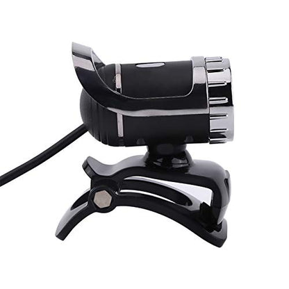 Webcam with Built in Microphone, 0 Pixels HD Rotatable Camera for PC Laptop, 360 Degree Rotation with Adjustable Stand, Silver - color: Silver