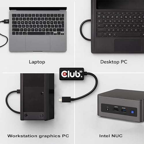 Club 3D Mini DisplayPort to HDMI Adapter 8K@60Hz 4K@120Hz - Active mDP 1.4 to HDMI Converter for Gaming PC, Aorus Series - HDR, HDCP 2.3 CAC-1188
