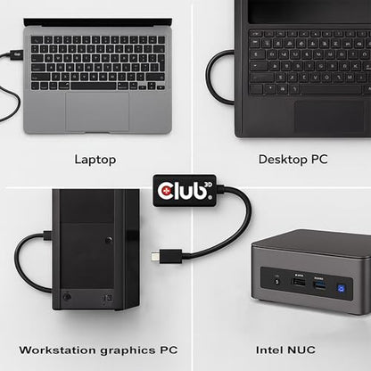 Club 3D Mini DisplayPort to HDMI Adapter 8K@60Hz 4K@120Hz - Active mDP 1.4 to HDMI Converter for Gaming PC, Aorus Series - HDR, HDCP 2.3 CAC-1188