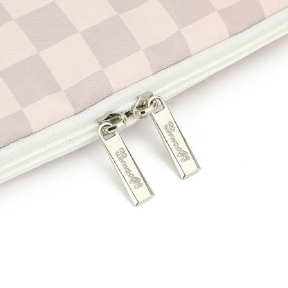 Canvaslife Laptop Sleeve Case Cover with Pocket for MacBook Pro 14 inch and 14 inch-14.4 inch HP, Lenovo, Dell, ASUS, Acer Notebook Computer (Neutral Checker) - color: New Neutral Checker, size: 14 inch / 14.0 inch
