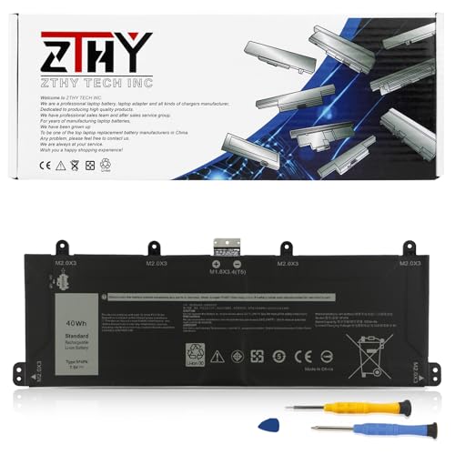 ZTHY 40Wh 9F4FN Laptop Battery Replacement for Dell Inspiron 14 3420 Series | Replacement for Latitude 7320 Detachable Series T04H T04H001 2VKW9 8PK6G 09F4FN 2ICP4/79/112 7.6V - size: 11.42*5.91*0.16 inch 9F4FN