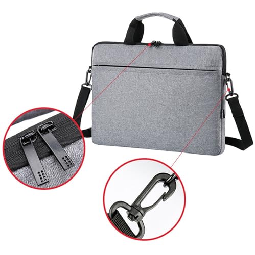 Laptop Bag Water-resistant Laptop Sleeve Case with Shoulder Straps & Handle, Computer Slim Briefcase - color: Black, size: 15.6