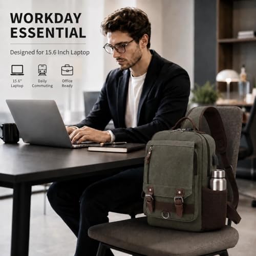 Sling Bag Large Capacity: Crossbody Bag for Men Fits 15.6 Inch Laptop A4 Files with Anti Theft USB Port - color: Army Green-xl