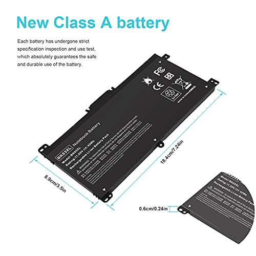 BK03XL HSTNN-LB7S HSTNN-UB7G Battery for HP Pavilion X360 14-BA000 14M-BA000 14m-ba011dx 14m-ba013dx 14m-ba014dx 14m-ba015dx 14m-ba114dx 14-ba000 14-ba175nr 14-ba110nr 14-ba253cl 14-ba125cl 14-ba175nr - size: 7.24*3.5*0.24inch