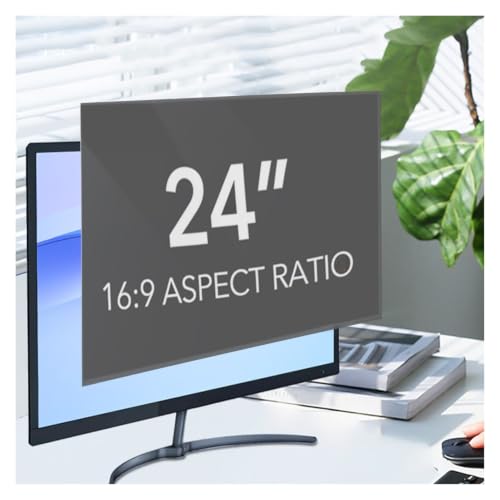 15.6 in Laptop Privacy Screen Shield 24 Inch Computer Privacy Screen Filter for 16:9 Widescreen Monitor Fully Removable Easy to Install Reusable(22inch/47.4x29.6 cm) - size: 22inch/47.4x29.6 cm