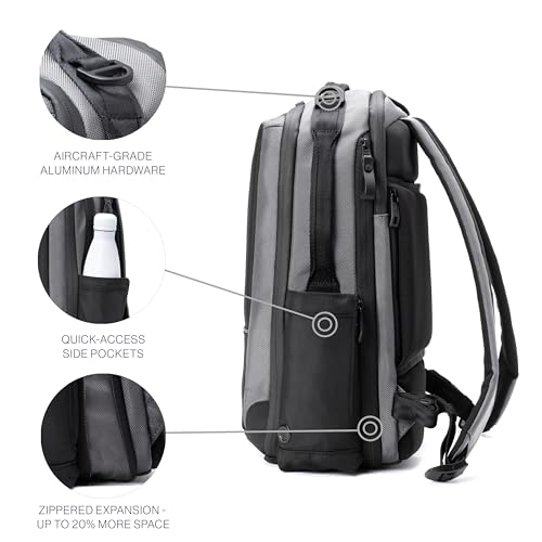 Travelpro Altitude Slim Expandable Travel Laptop Backpack 20-24L, 16 Inch - color: Falcon Grey