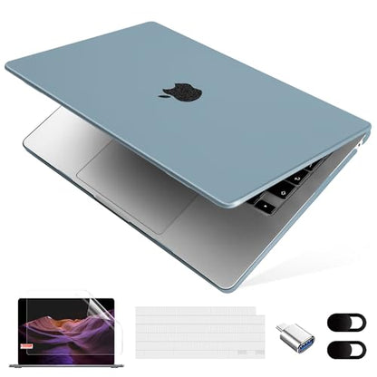 MecBevia Compatible with MacBook Air 13.6 inch Case, M4 A3240/ M3 A3113/ M2 A2681 (Released 2025 2024 2022), Ultra Thin Flexible Armor Plastic Hard Shell Protective, Matte Midnight Blue - color: Matte Midnight Blue