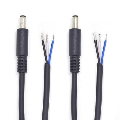 2Pack 1FT 4.5x3.0mm DC Bare Cord Power Pigtail Cable for Dell Laptop Repair | 4.5x3.0mm Small Pin Male, 3 Wire Open End Cable,0.3M Powe Adapter Cord for Dell Latitude XPS Inspiron Power Supply DIY Cable - size: 4.5x3.0mm Male
