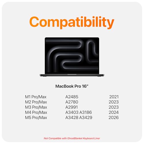 UPPERCASE GhostView Premium Detachable Ultra Thin 2-Way Privacy Screen Protector, Bubble-free Air-ttach Technology, Non-Magnetic, Compatible with 2021+ MacBook Pro 16", M5/M4/M3/M2/M1 Pro/Max - size: MacBook Pro 16" (2021+)