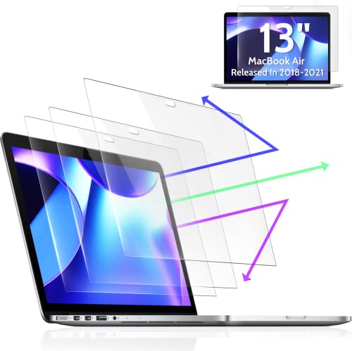 Peslv 3-Pack Anti Blue Light Screen Protector for MacBook Air 13 Inch(2018-2021,M1)&MacBook Pro 13In(2016-2022,M1,M2), 13.3" Mac Laptop Glare Filter Uv Blocker Shield Cover Eye Protection Film - size: MacBook Air 13" 2018-2021