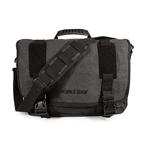 Mobile Edge Laptop Eco Messenger Eco-Friendly, 17.3 Inch Cotton Canvas, Charcoal for Men, Women, Business, MECME5, Ash - color: Ash