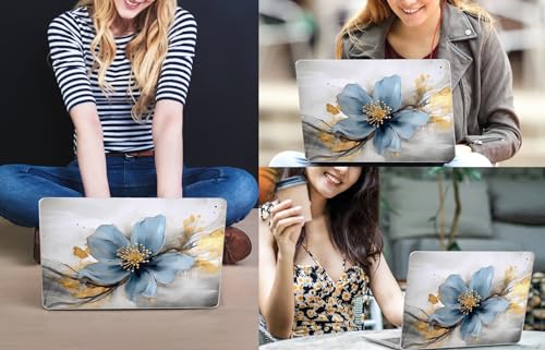 CISSOOK Compatible with MacBook Air 13.6 inch Case M2 M3 M4 M5 | A3449 A3240 A3113 A2681, 5in1 Set Hard Shell Case Keyboard Cover for MacBook Air 13.6 inch 2022 - 2026, Retro Golden Floral - color: Air13.6inch-Retro Golden Floral