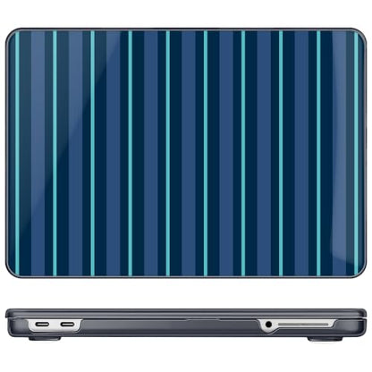 Compatible with MacBook Neo 13 inch (2026 Release A3404) (A18 Pro) with Liquid Retina Display, Printed Slim Protective Case with Screen Protector & Keybaord Cover, Deep Bleu Lines - color: Deep Bleu lines