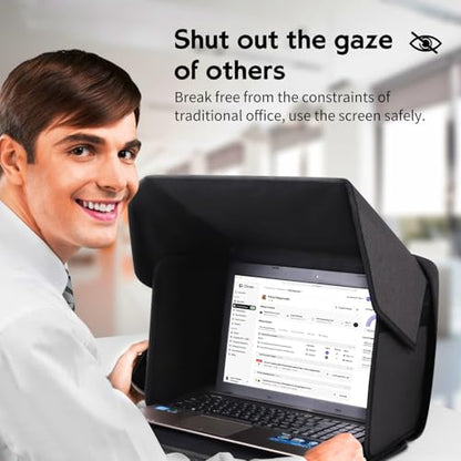 Laptop Sun Shade,Laptop Sun Shade for Working Outside,Foldable and Portable Screen Sun Glare Shield Sleeve,Outdoor Computer Cover,Privacy Protective Hood Sunshade Bag15-16inches (Patent Pending) - size: 15-16inches