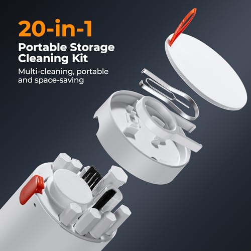 K&F Concept 20-in-1 Keyboard Cleaning Kit Laptop Cleaner with Lens Cleaning Pen, Multifunctional Electronic Device Cleaning Tool, for iPhone AirPods MacBook iPad Camera