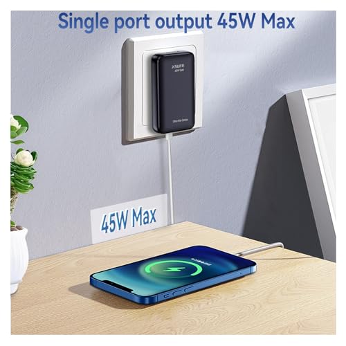 Flat 45W GaN USB Wall Charger with PD 3.0&PPS,Folding 2-Ports for Traveling,Super Fast Charging for Laptops, Tablets, Phones,Includes 2.28ft Fast Charging Cable, Black - style: Black with cable