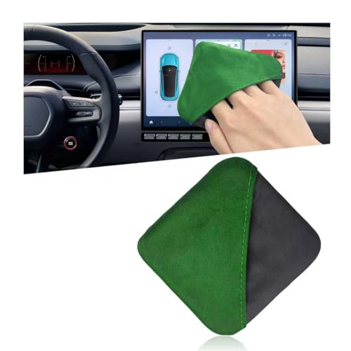 Car Screen Cleaner, Microfiber Dashboard Cleaning Wipes, Vehicle Touch Screen Pad Universal Cleaning Tool for Vehicle Dashboard Display, Car Cleaning Kits (Green & Gray) - color: Square, Green & Gray, 1 Pcs