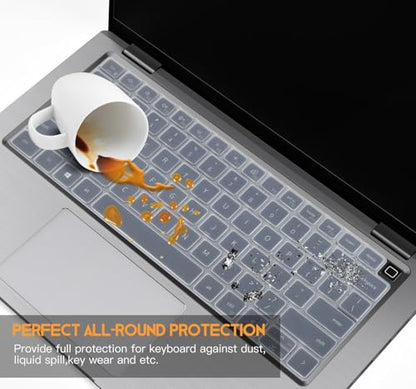 Keyboard Cover for Dell Latitude 3440 3450 5420 5430 5440 5450 14", Latitude 7420 7430 7440 7450 14 /Latitude 9510 9520 7520 15.6/14" Latitude 9420 9430 Protector Skin, Clear - color: Clear