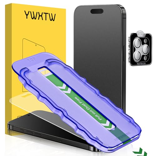 YWXTW 2 Pack Matte Screen Protector for iPhone 16 Pro Max 6.9 Inch + 1 Set Camera Lens Protector, Anti Glare Anti Fingerprint 16 Pro Max Glass Screen Protector, Bubble Free, Smooth as Silk - color: Matte, size: iPhone 16 Pro Max