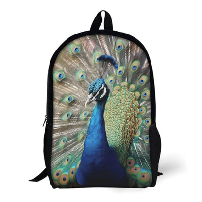 Laptop Backpack with Pocket, Large, Adjustable 17 Inch Bag, Waterproof | The Peacock Computer Bag for Work, Breathable, Expandable Backpack for Women Men, Portable